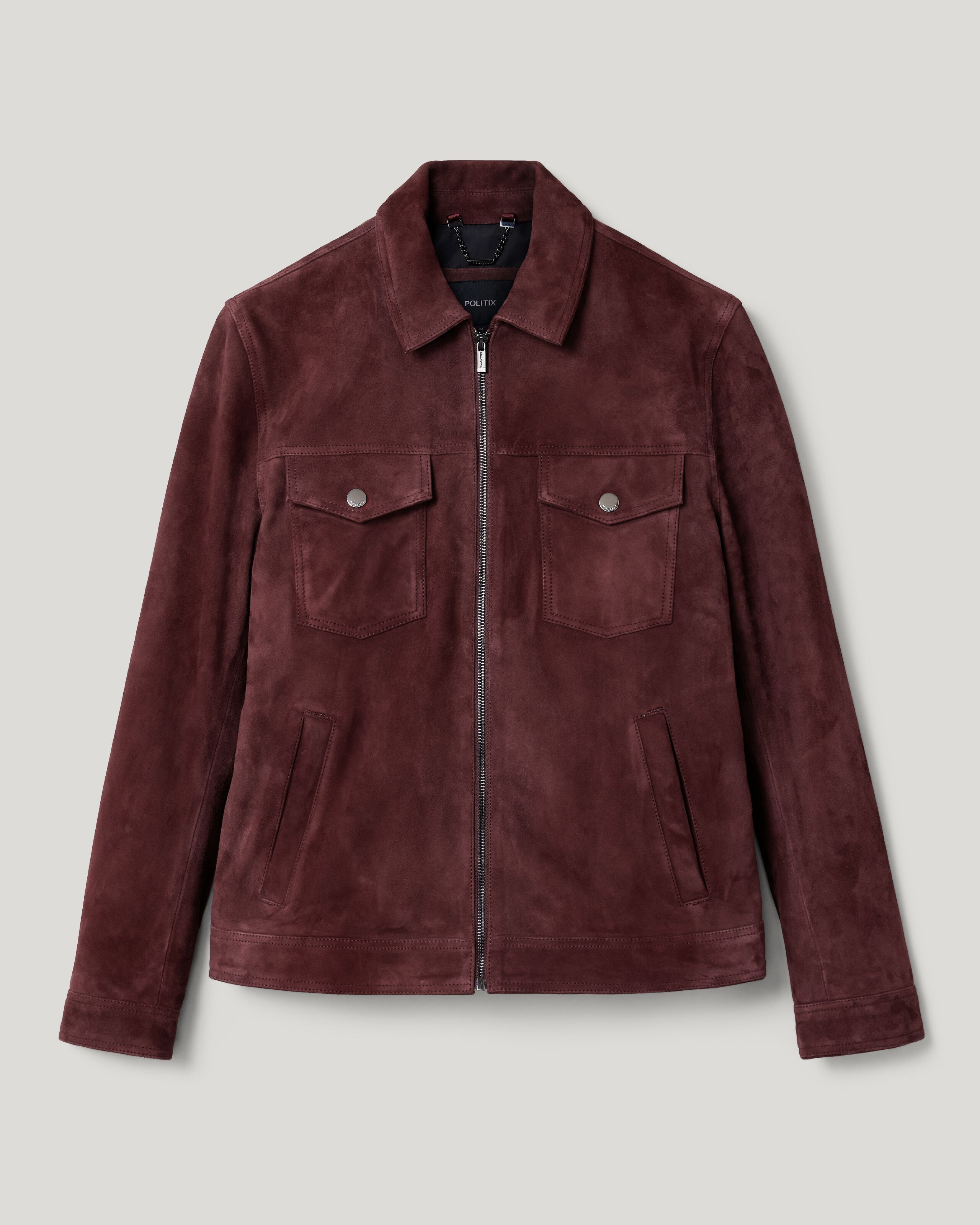 Suede Zip Through Trucker Jacket